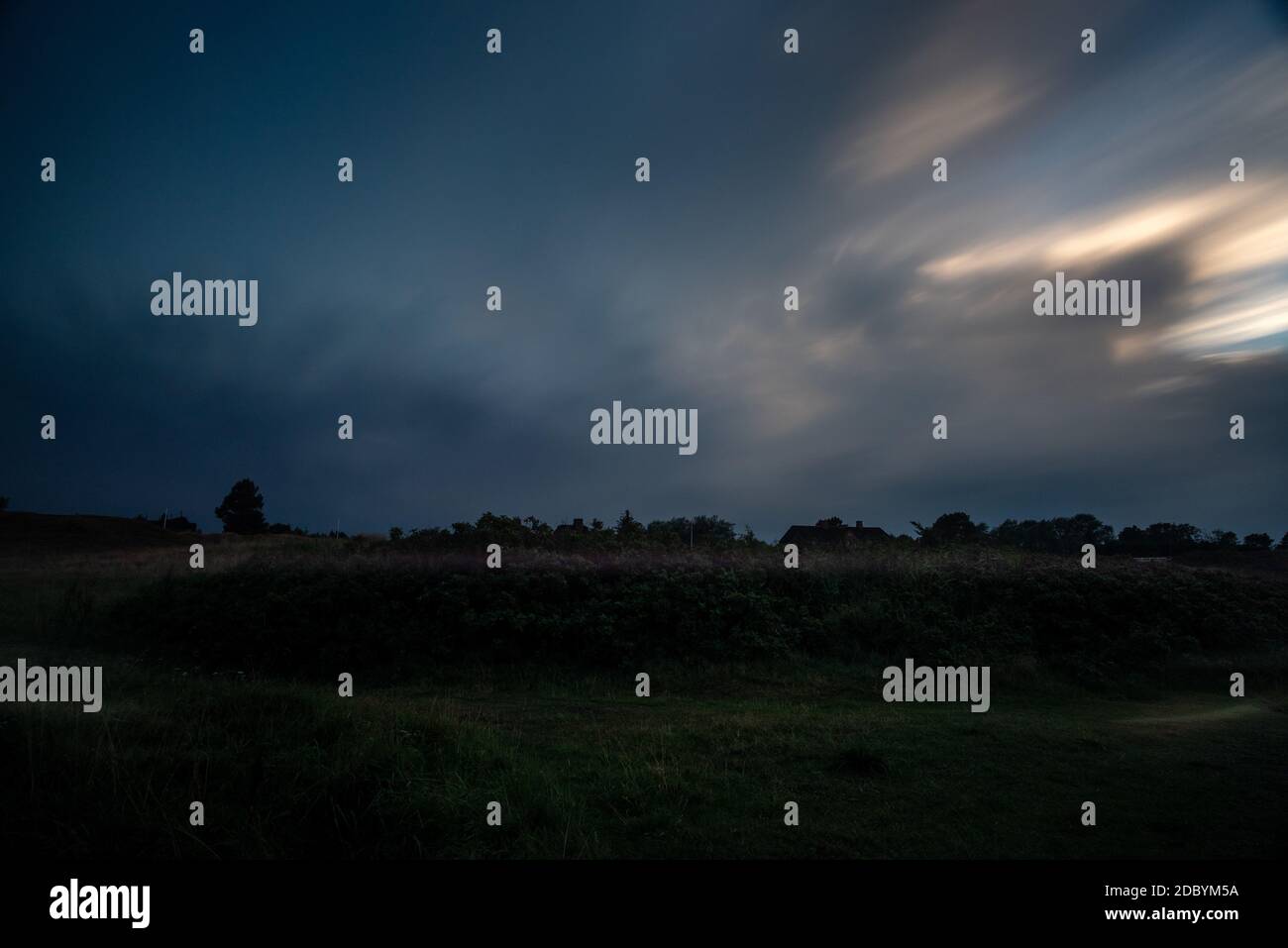 Reflection distant lightning Stock Photo Alamy