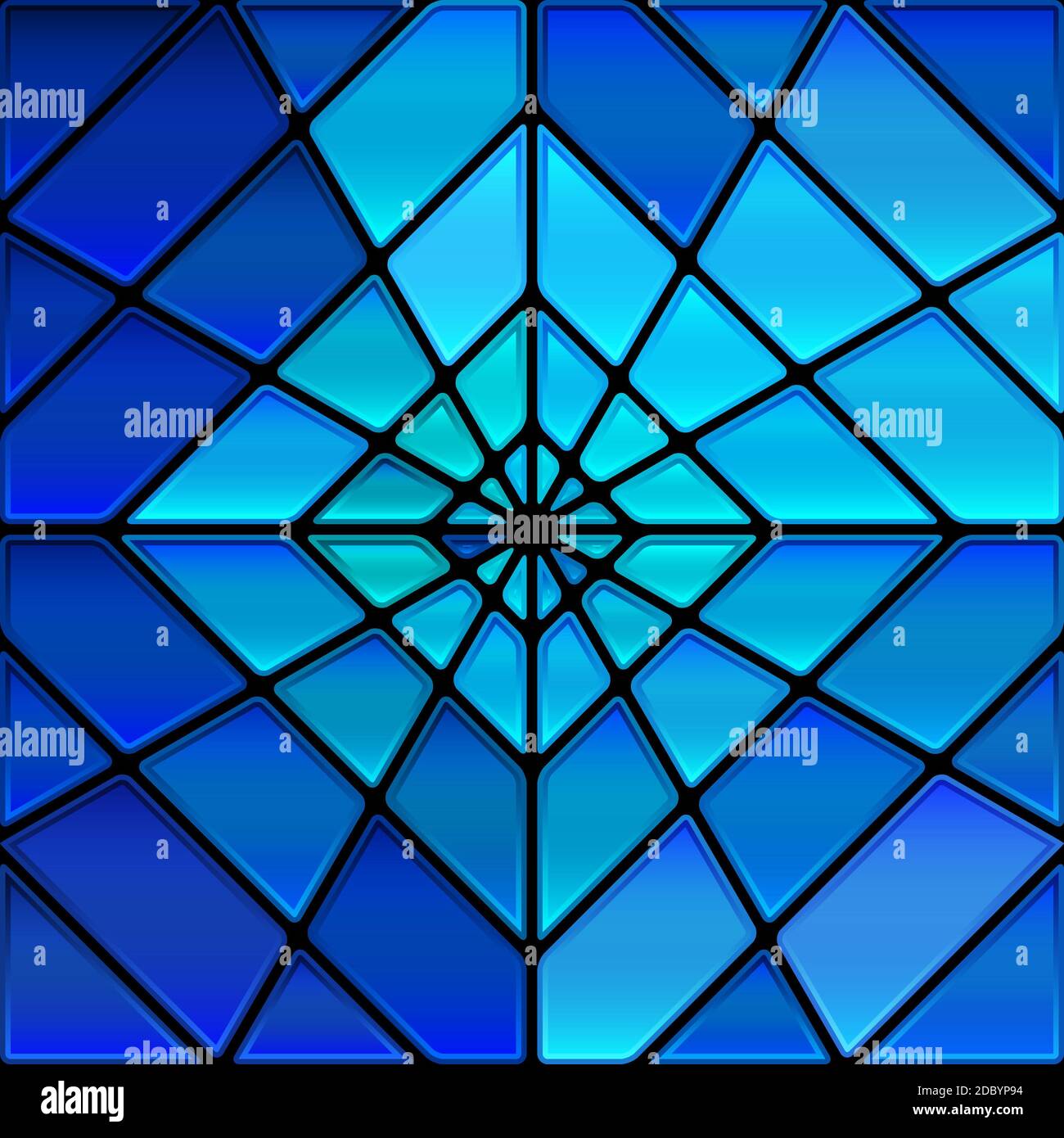 abstract stained-glass mosaic background - blue rhombus Stock Photo - Alamy