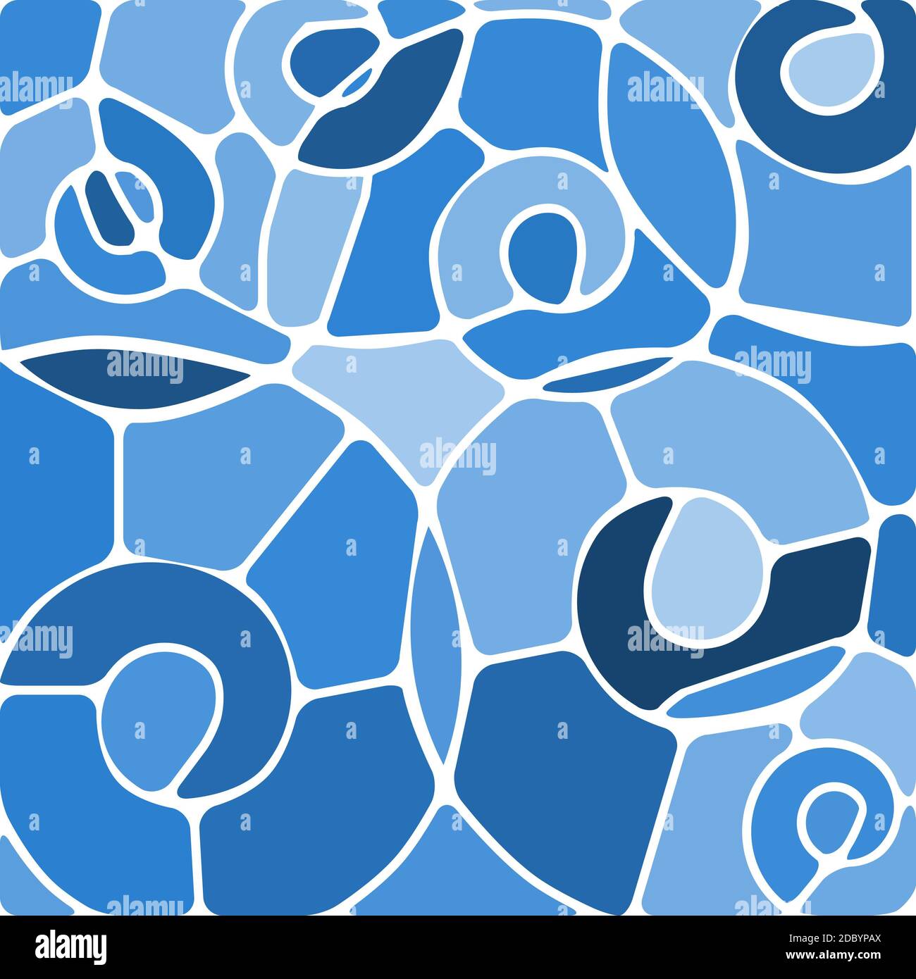 abstract stained-glass mosaic background - blue spirals Stock Photo - Alamy
