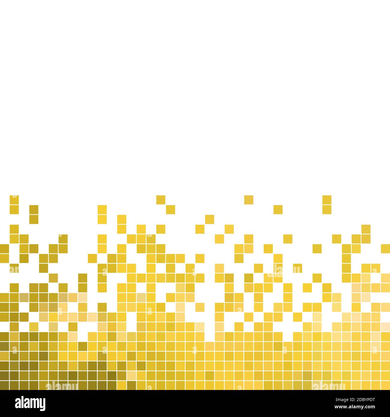 abstract square pixel mosaic background - yellow Stock Photo - Alamy