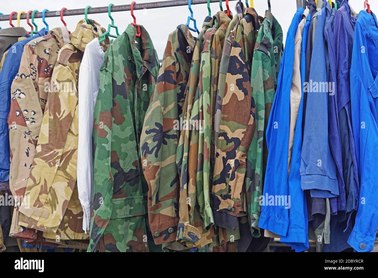 Clothing rails hi-res stock photography 