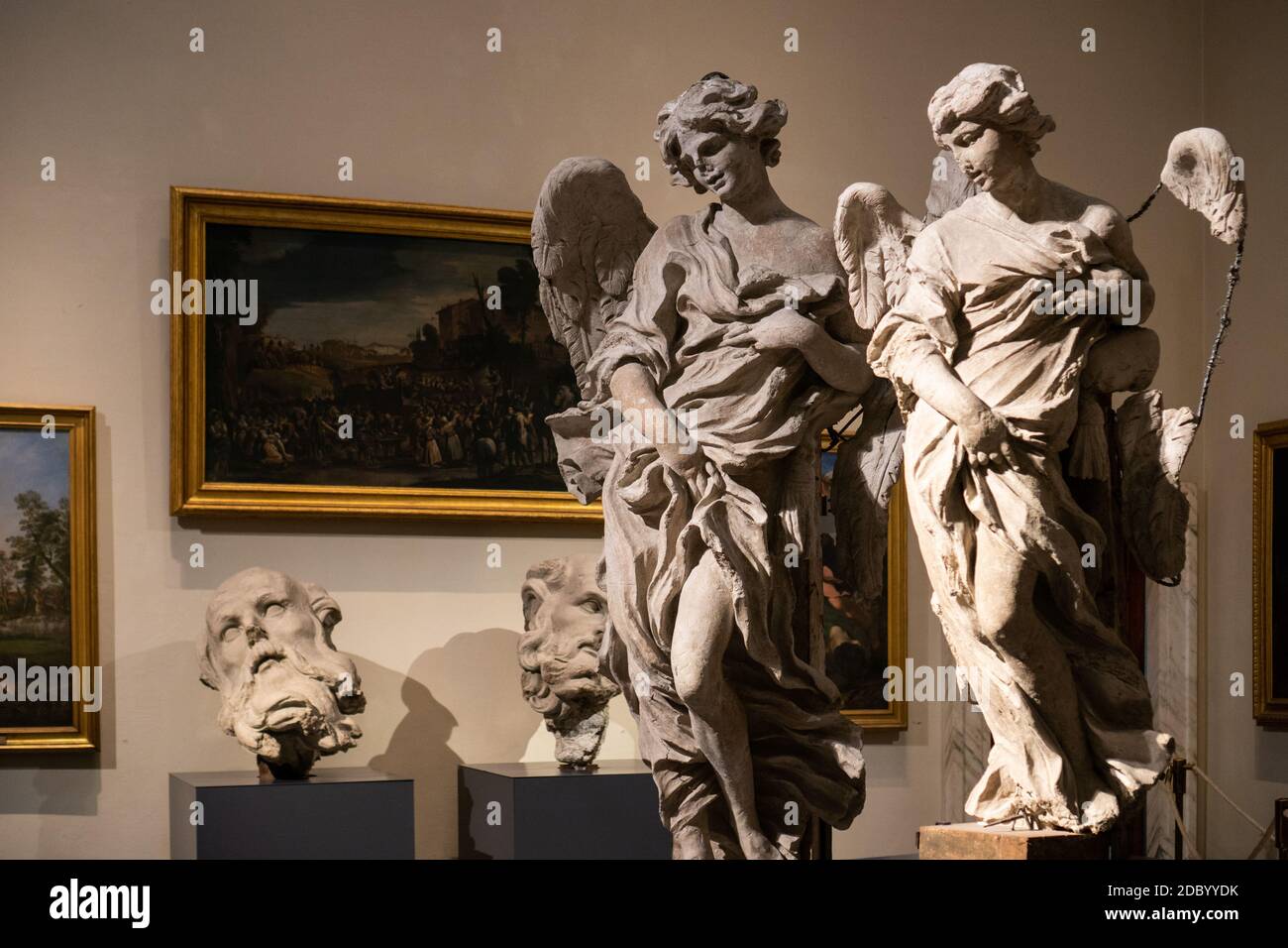 Vatican city, Rome - March 07, 2018: Bernini preparatory models of angels in Pinacoteca gallery in Vatican museums Stock Photo