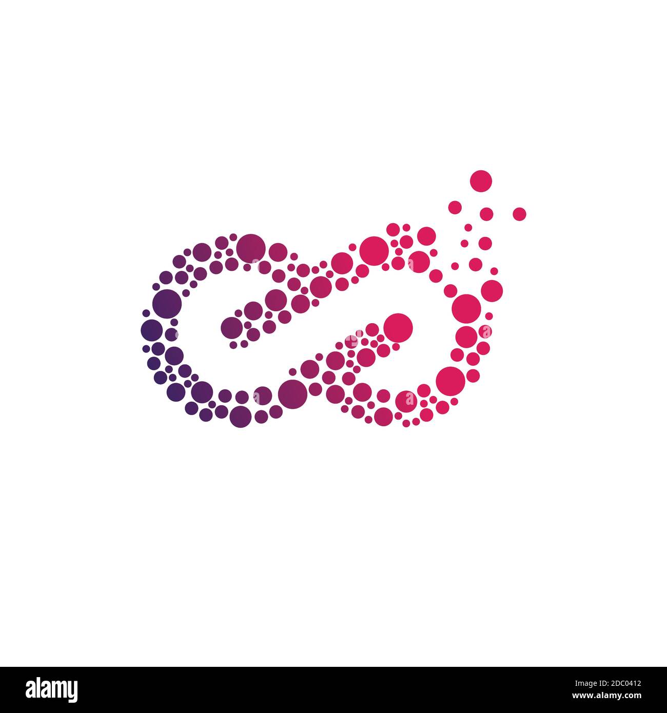 Infinity logo design symbol.Modern infinity icon with bubble - Vector Stock Vector