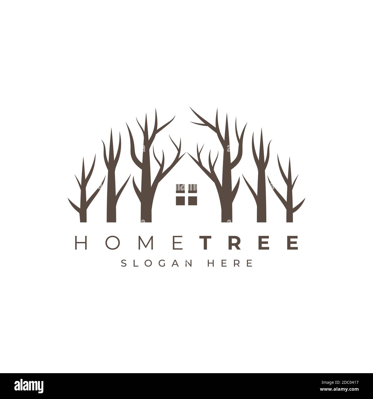 Wood house logo design vector template. Stock Vector
