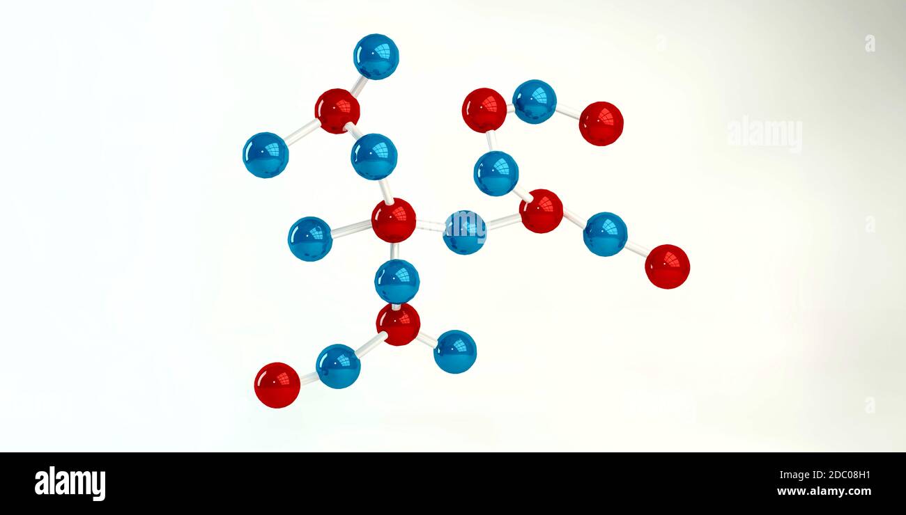 Molecule Structure in 3D as a Presentation Background Stock Photo