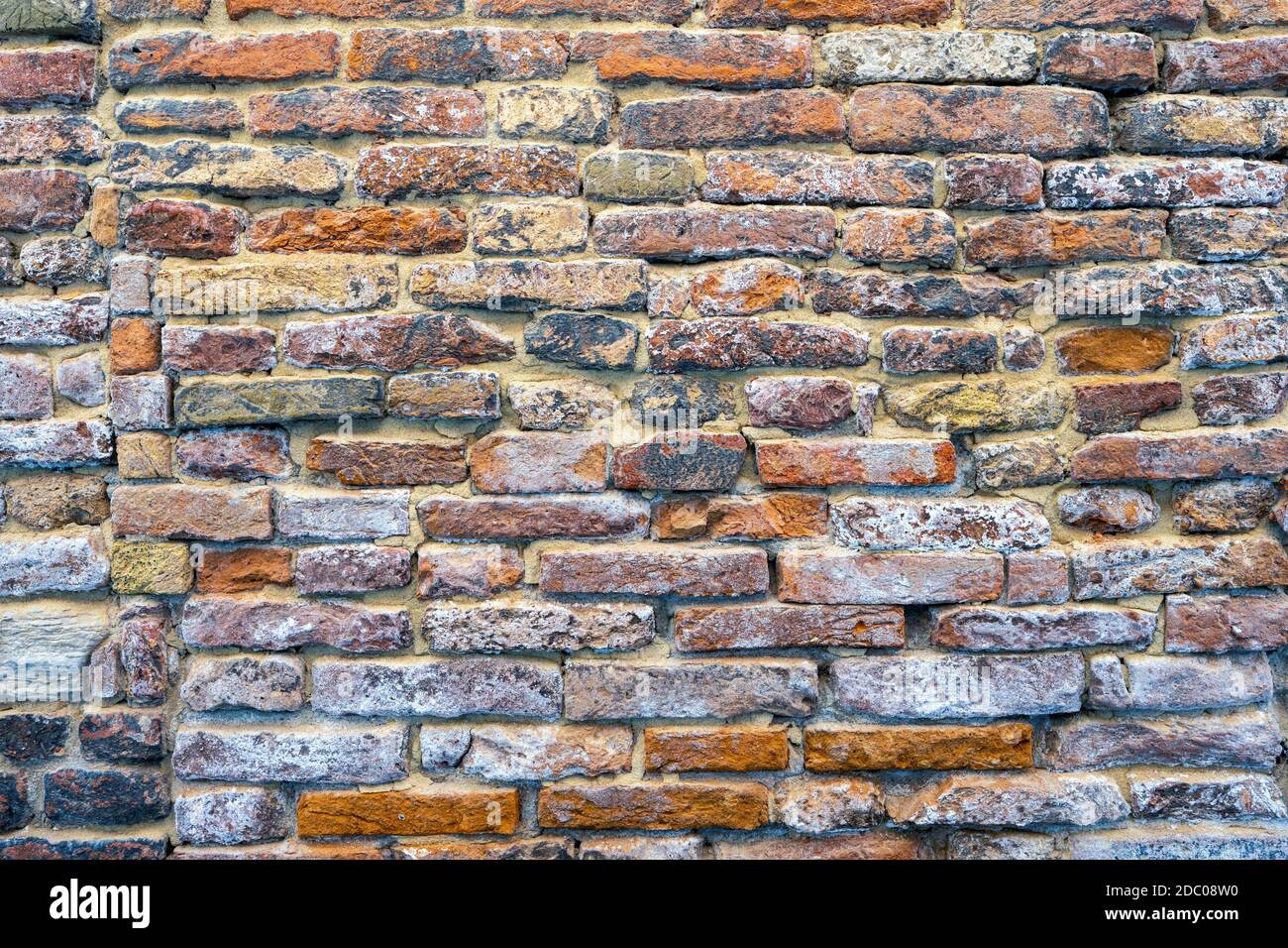 Background from an rough old brick wall Stock Photo