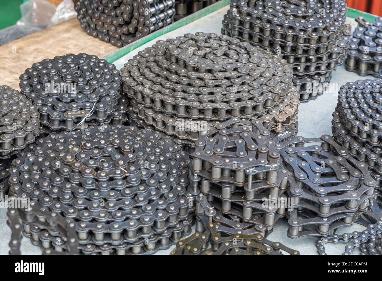 Roller Chains Parts for Machinery Transmission Rolls Stock Photo Alamy