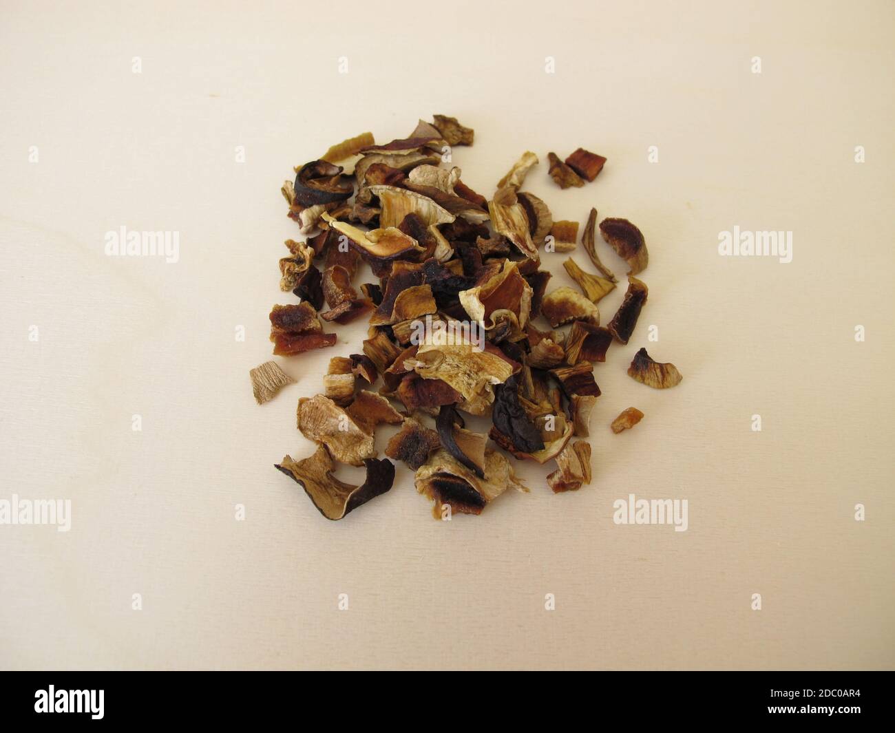 Dried mushrooms, bay bolete and porcino Stock Photo