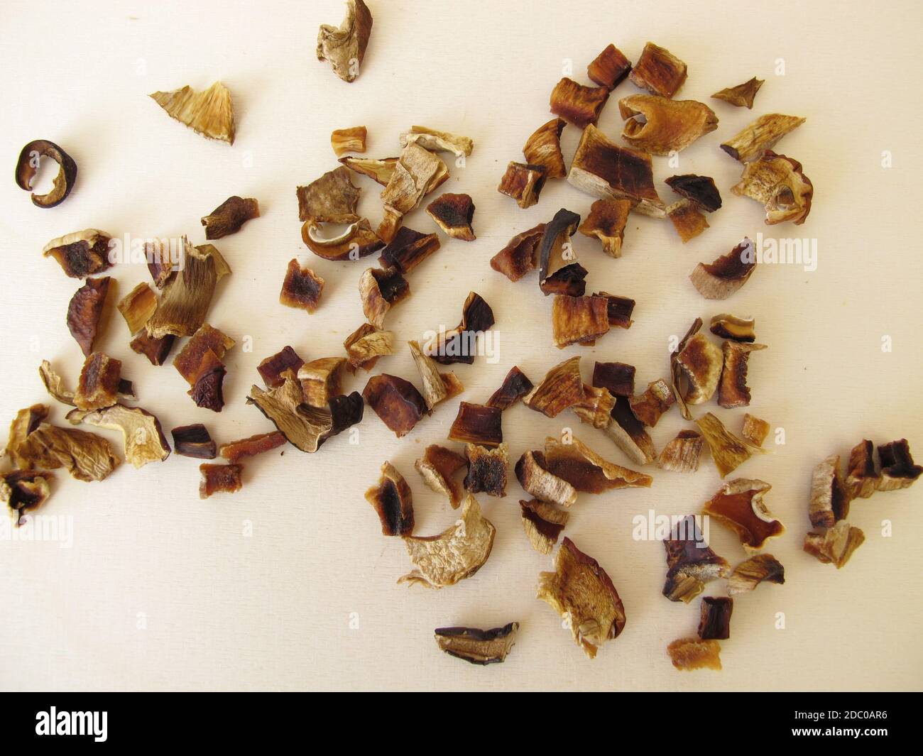Dried mushrooms, bay bolete and porcino Stock Photo
