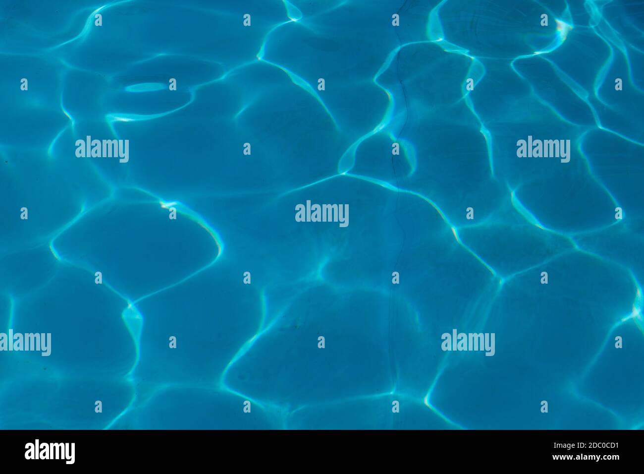 Sicily, Italy. Detail of blue waves in a swimming pool. Stock Photo