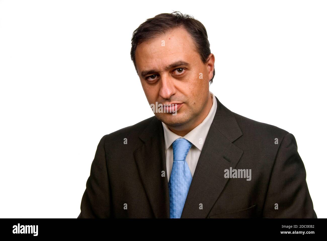 Business man isolated over a white background Stock Photo - Alamy