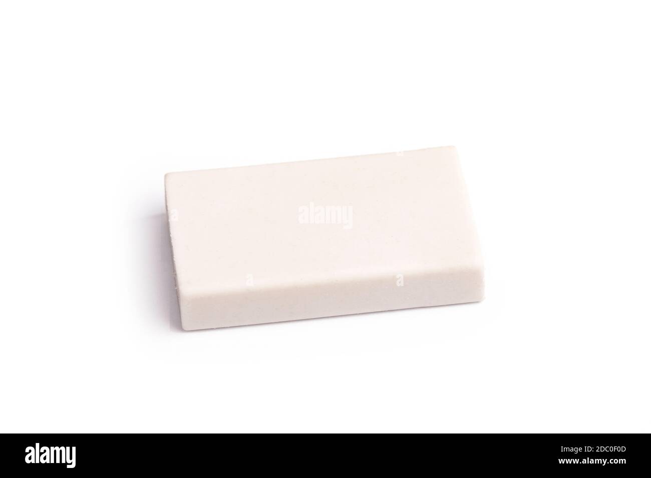White Eraser isolated on white background Stock Photo