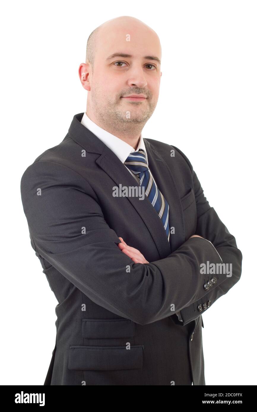 young business man portrait isolated on white Stock Photo - Alamy