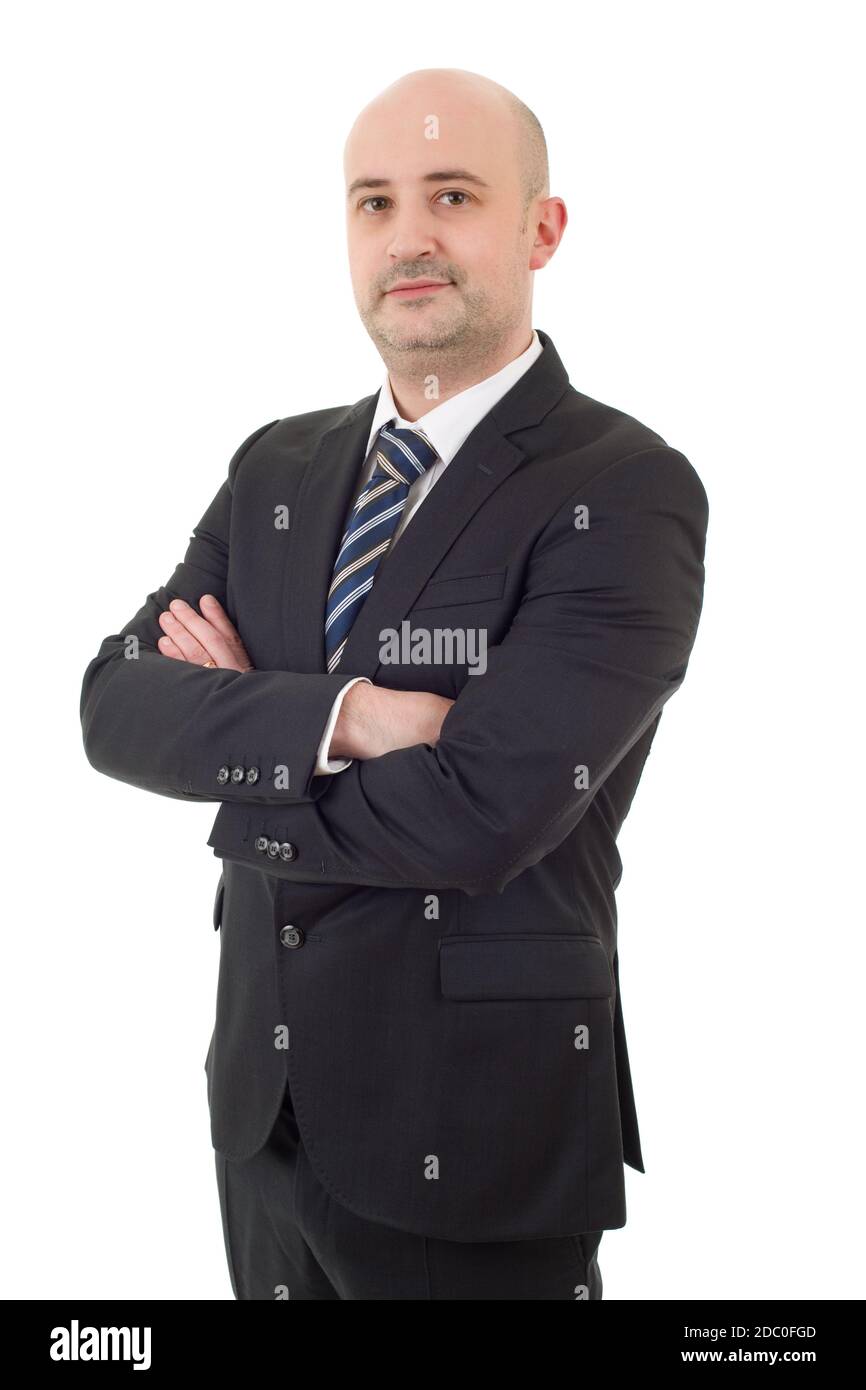 happy business man portrait isolated on white Stock Photo - Alamy