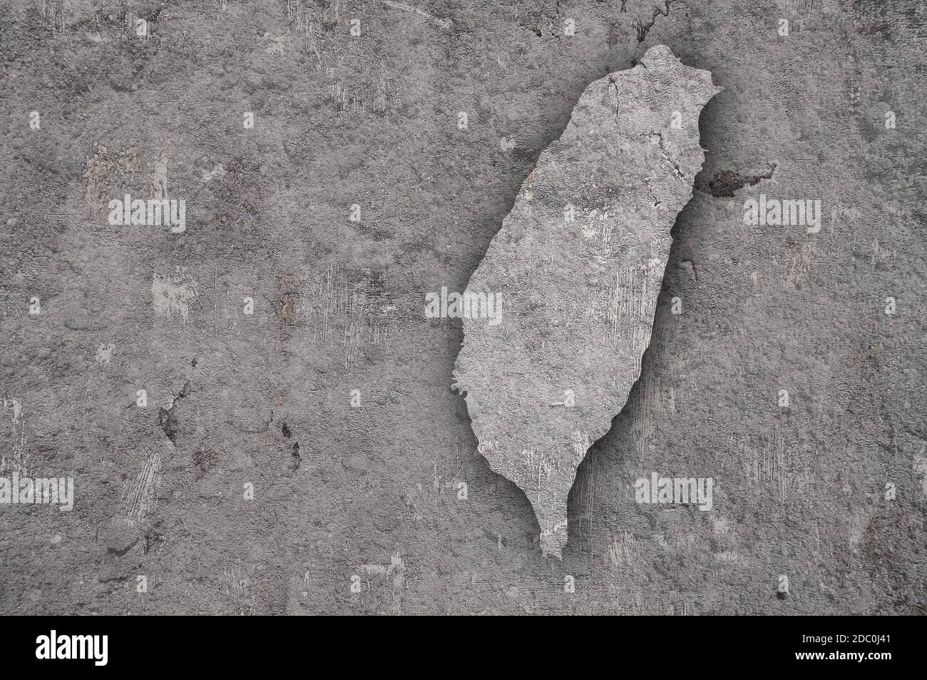 Map of Taiwan on weathered concrete Stock Photo - Alamy