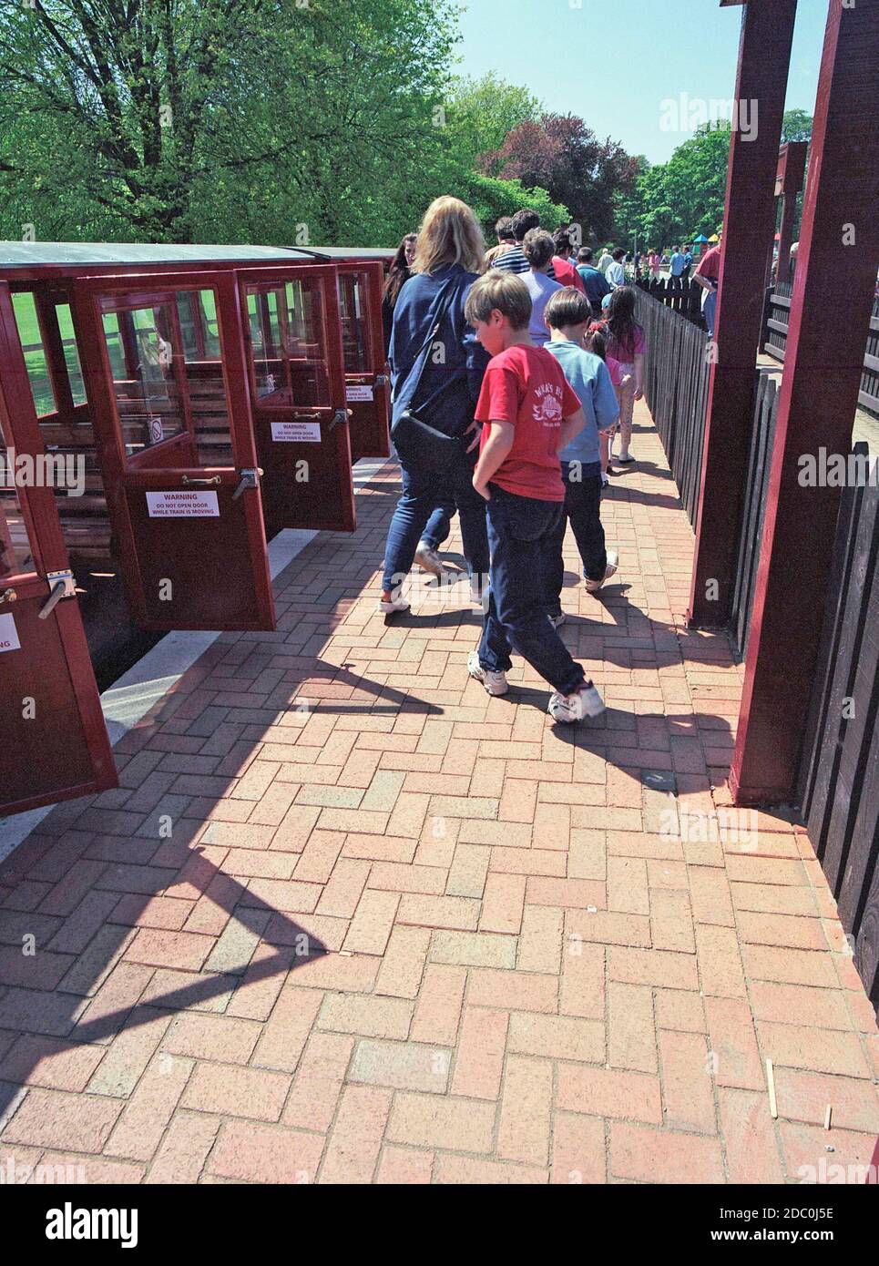 Miniature steam railway at Markeaton Park, derby, East Midlands