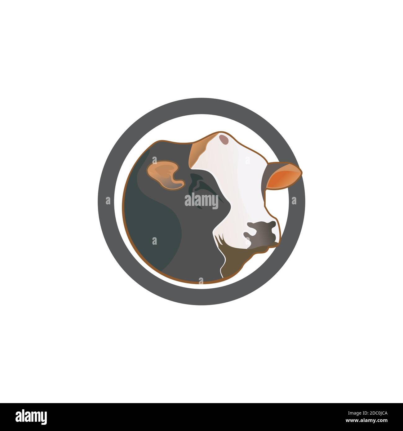 Mascot character cow head design illustration vector eps format ...