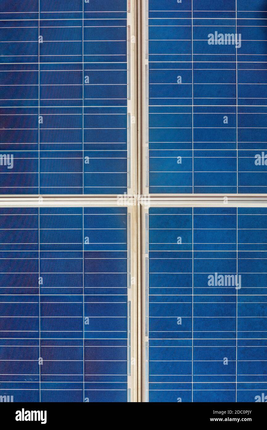 Four Big Solar Panels Home Electric Power System Stock Photo - Alamy
