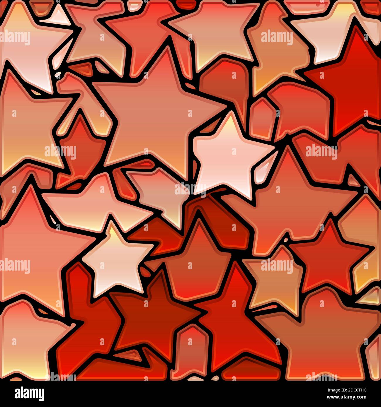 abstract stained-glass mosaic background - red stars Stock Photo - Alamy