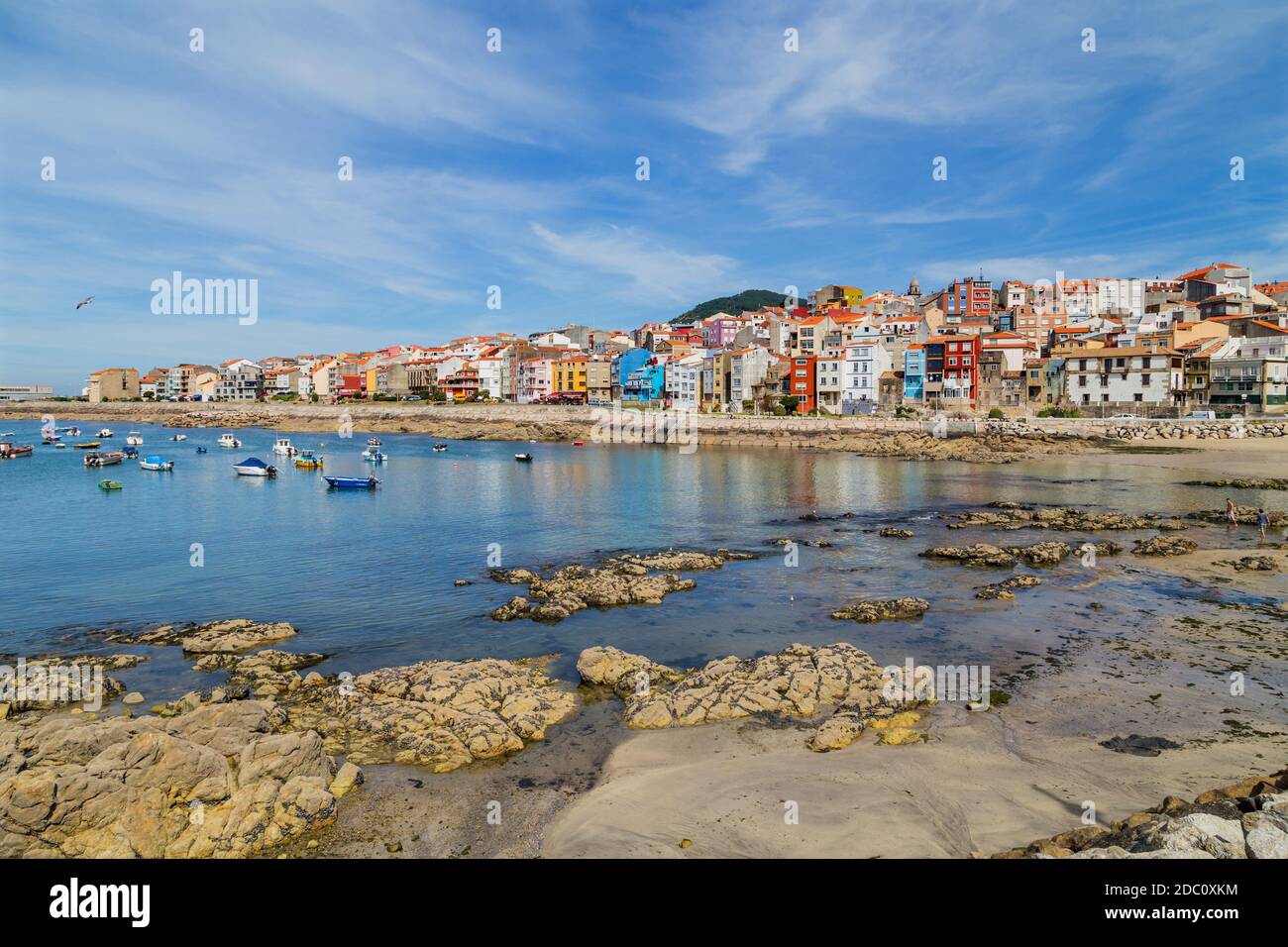 VILA PRAIA DE ANCORA, PORTUGAL - JULY 5, 2020: Port and the city of Vila Praia de Ancora Portugal, Portugal. Stock Photo