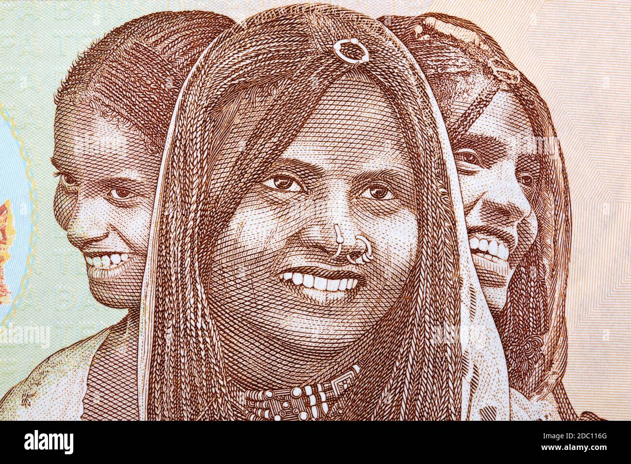 Triptych of portraits Eritrea women from money Stock Photo Alamy
