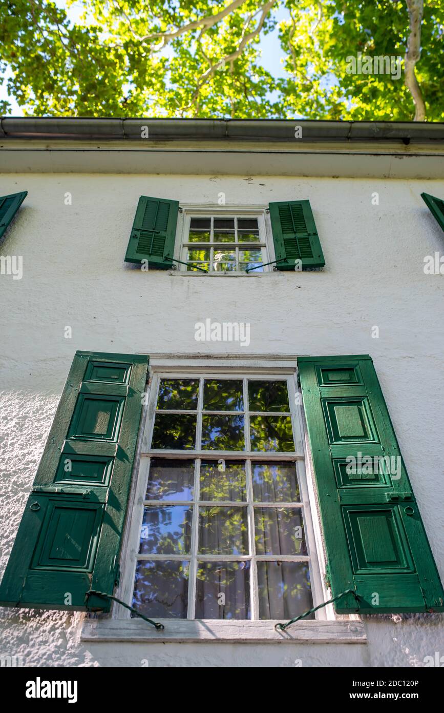 Historic colonial American home with beautiful woodwork and antique