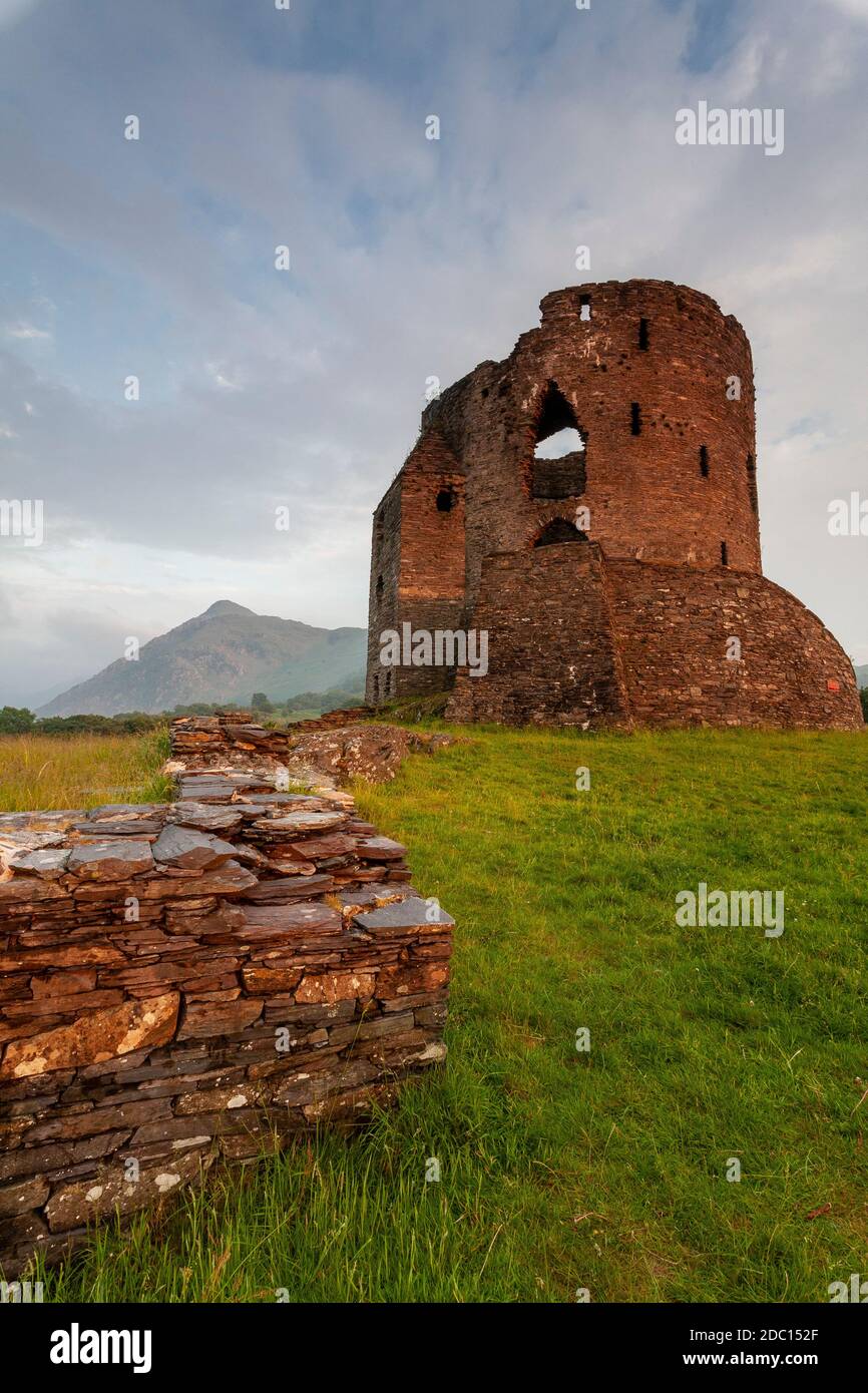 Dolbadarn Castle ruins, Snowdonia, North Wales Stock Photo