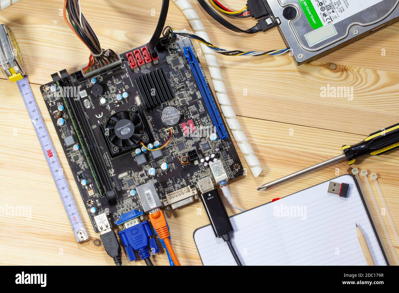 MIni ITX Motherboard benchmarking / hardware support / assembly tutorial  Stock Photo - Alamy