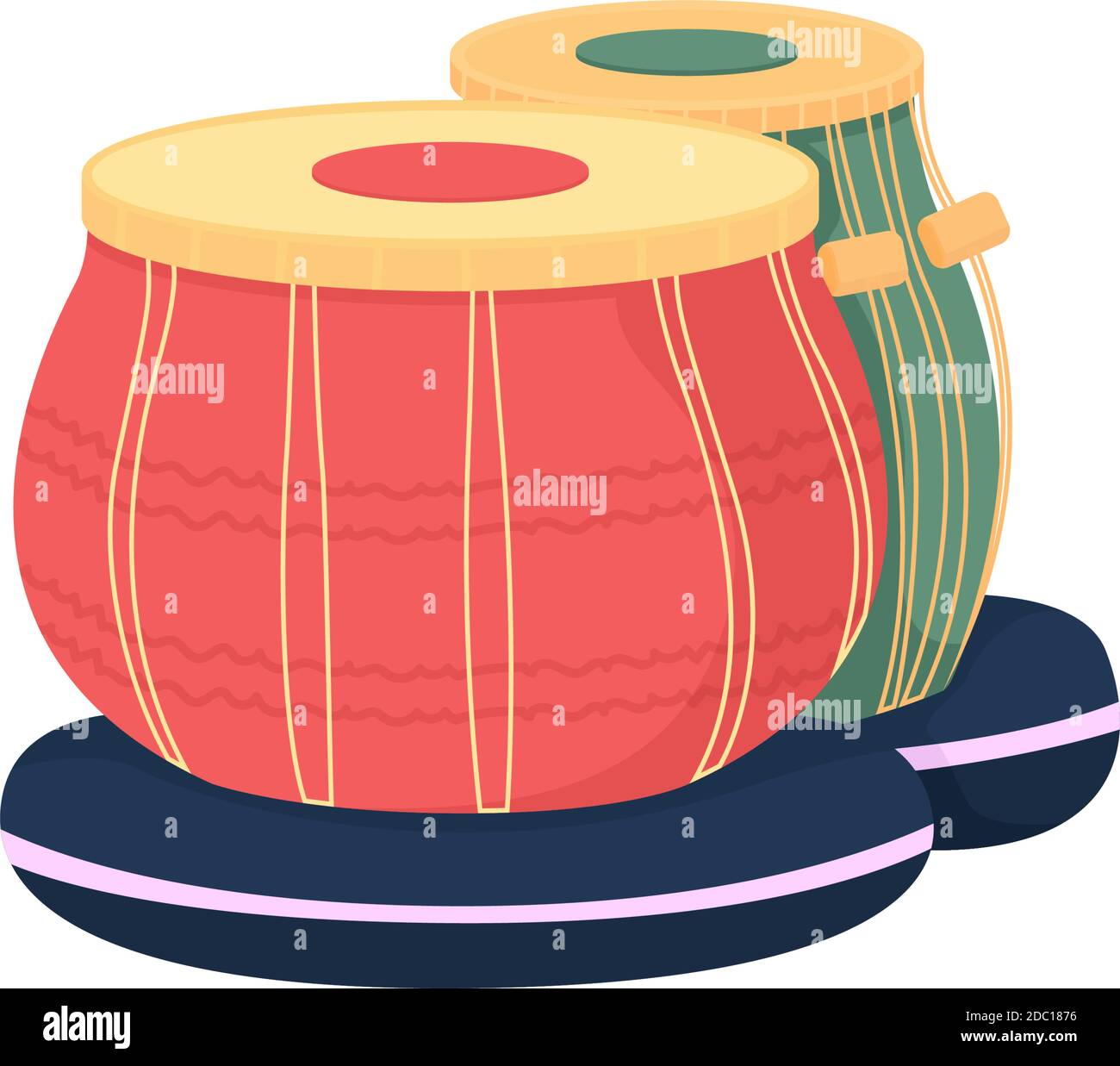 Tabla drums flat color vector object Stock Vector Image & Art - Alamy