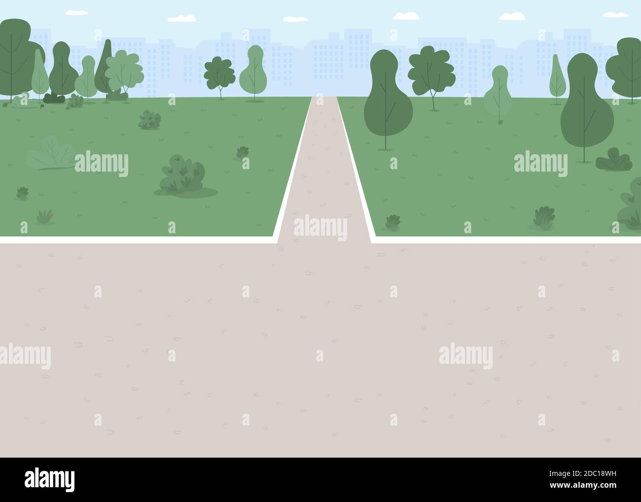 Public park flat color vector illustration Stock Vector Image & Art - Alamy