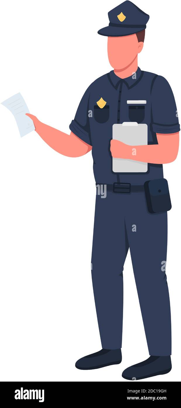 police giving ticket cartoon