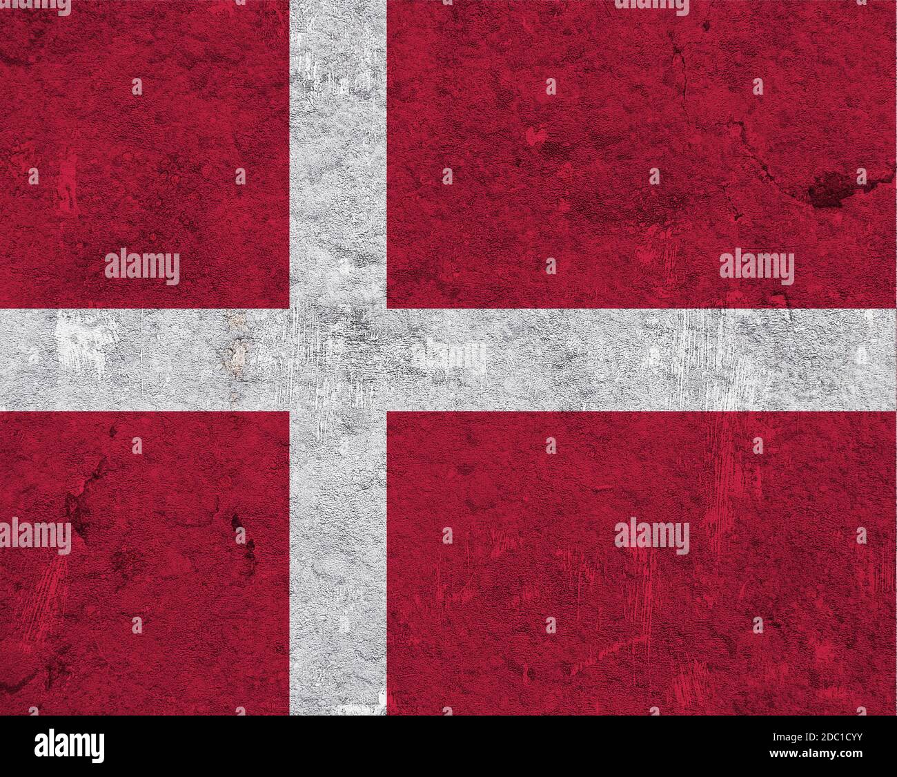 Flag of Denmark on weathered concrete Stock Photo - Alamy