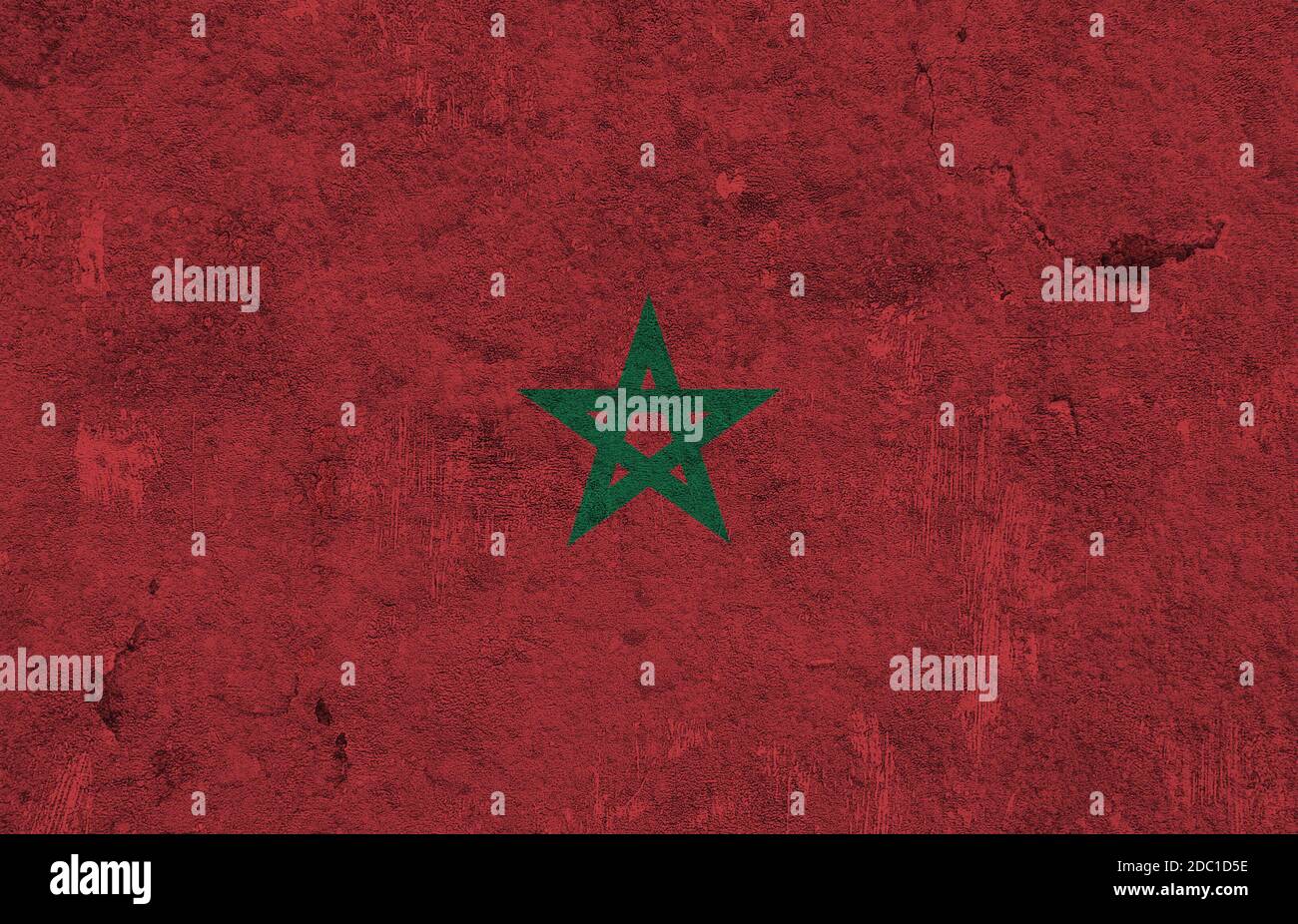 Flag of Morocco on weathered concrete Stock Photo - Alamy