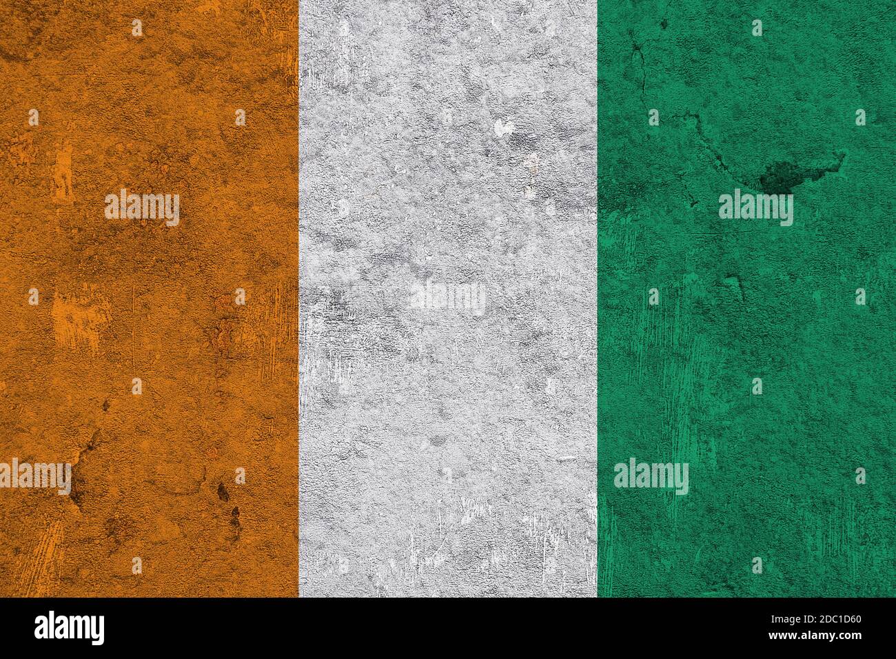 Flag of Ivory Coast on weathered concrete Stock Photo - Alamy