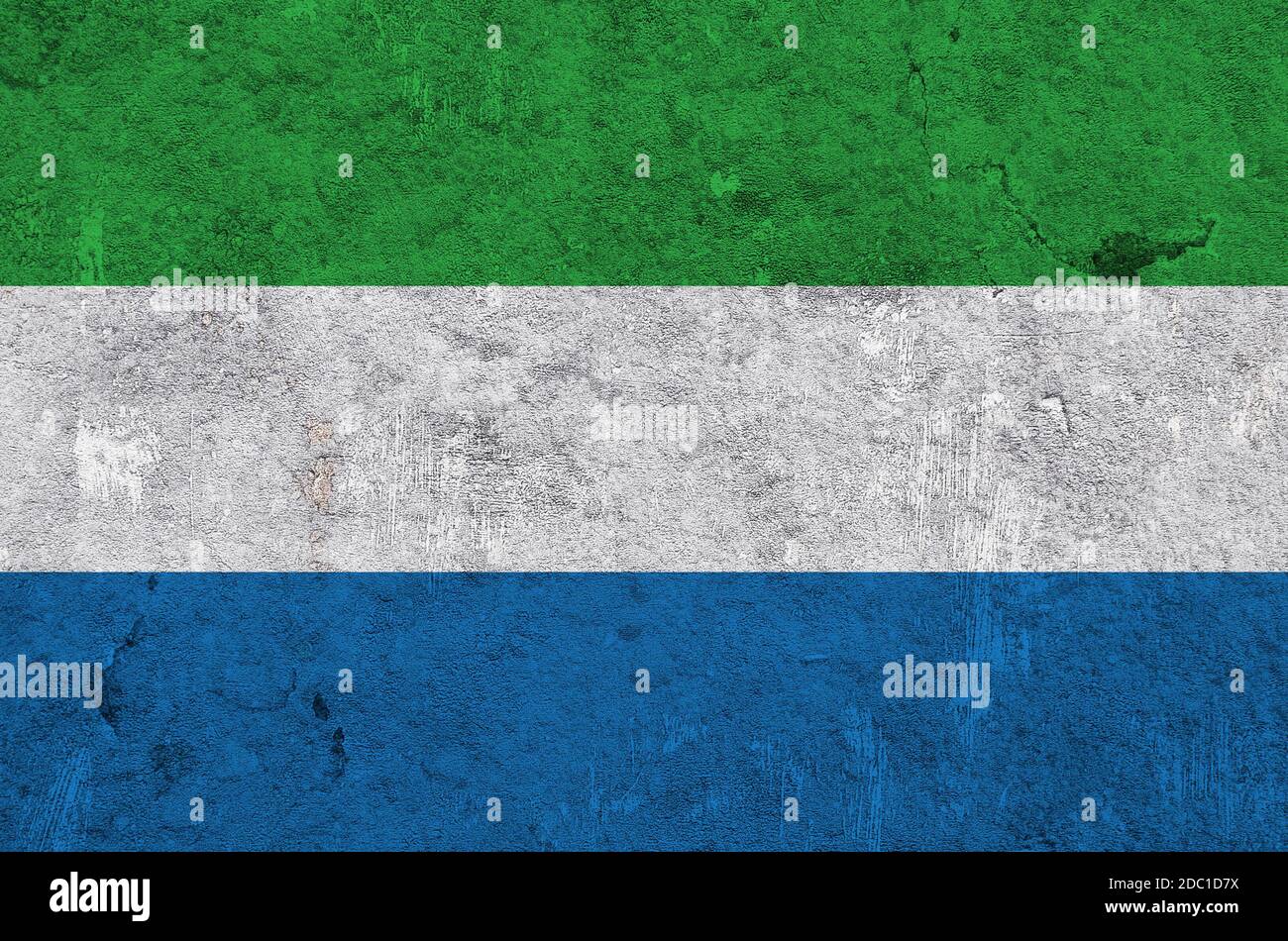 Flag of Sierra Leone on weathered concrete Stock Photo - Alamy