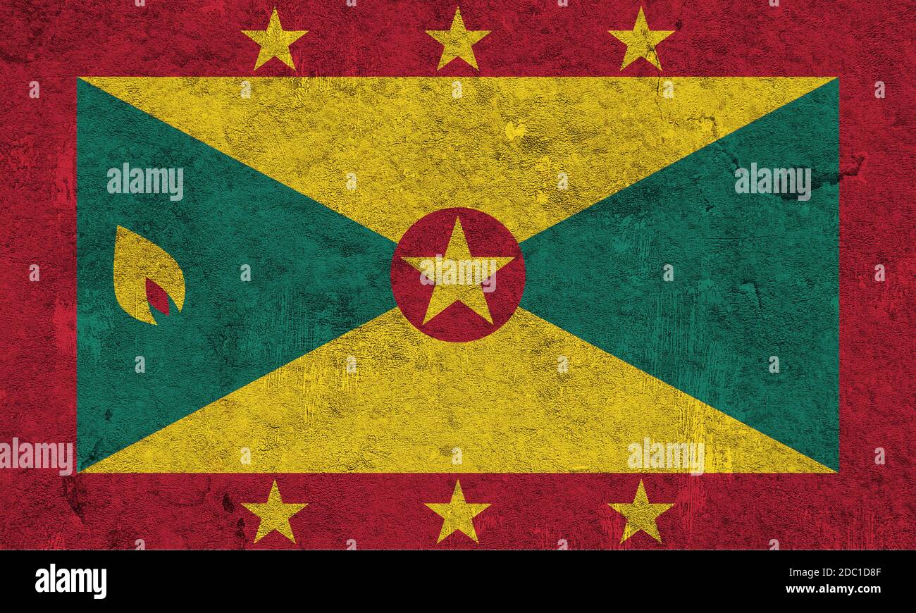 Flag of Grenada on weathered concrete Stock Photo - Alamy