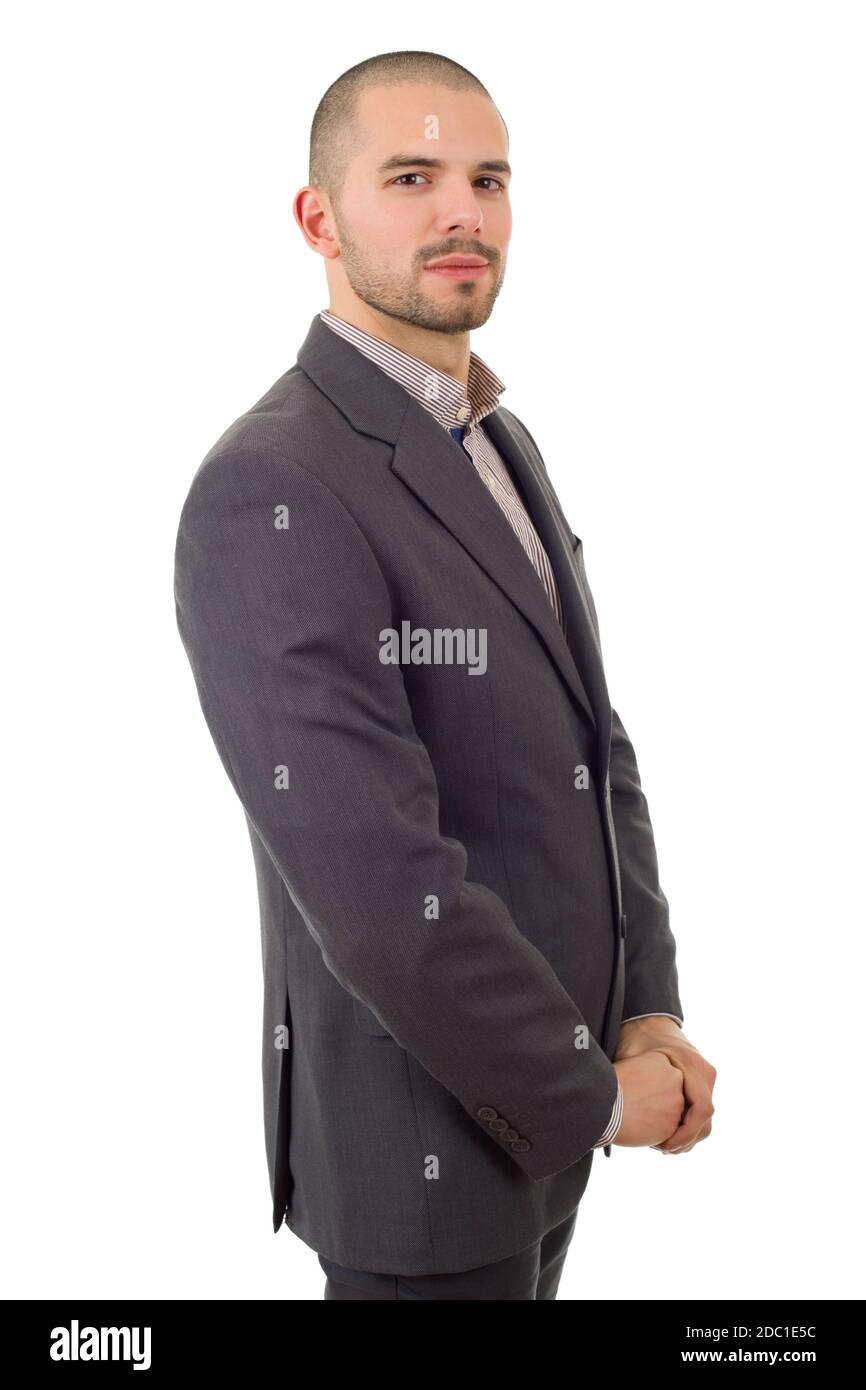 young business man portrait isolated on white Stock Photo - Alamy