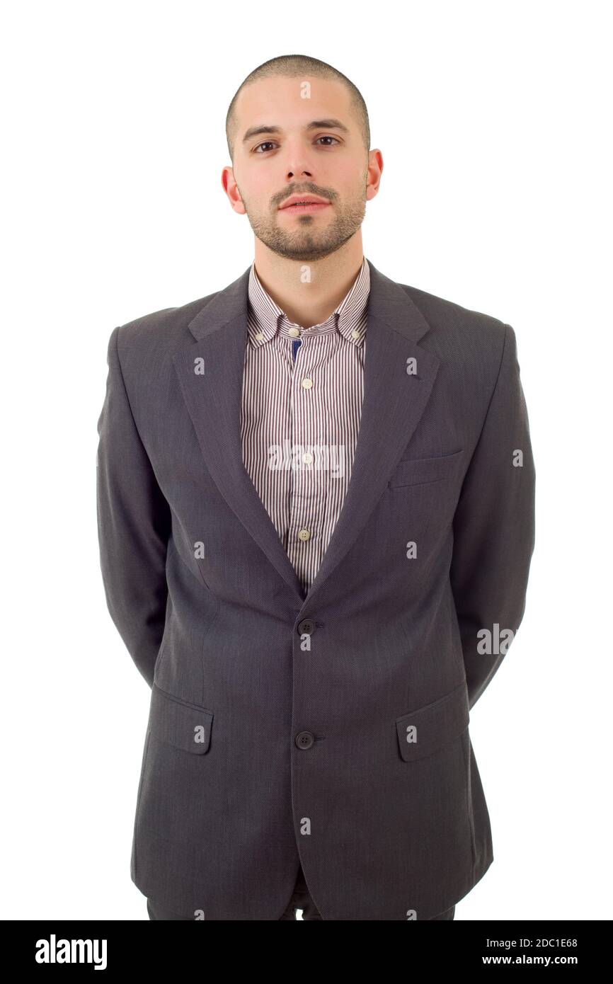 young business man portrait isolated on white Stock Photo - Alamy