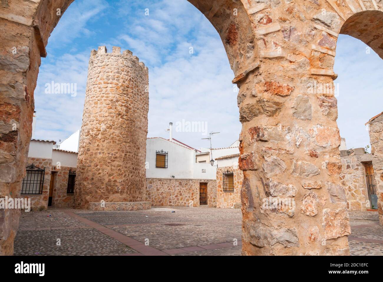 Torreón en Villamayor de Santiago. Provincia de Cuenca. Castilla la Mancha. España. Stock Photo