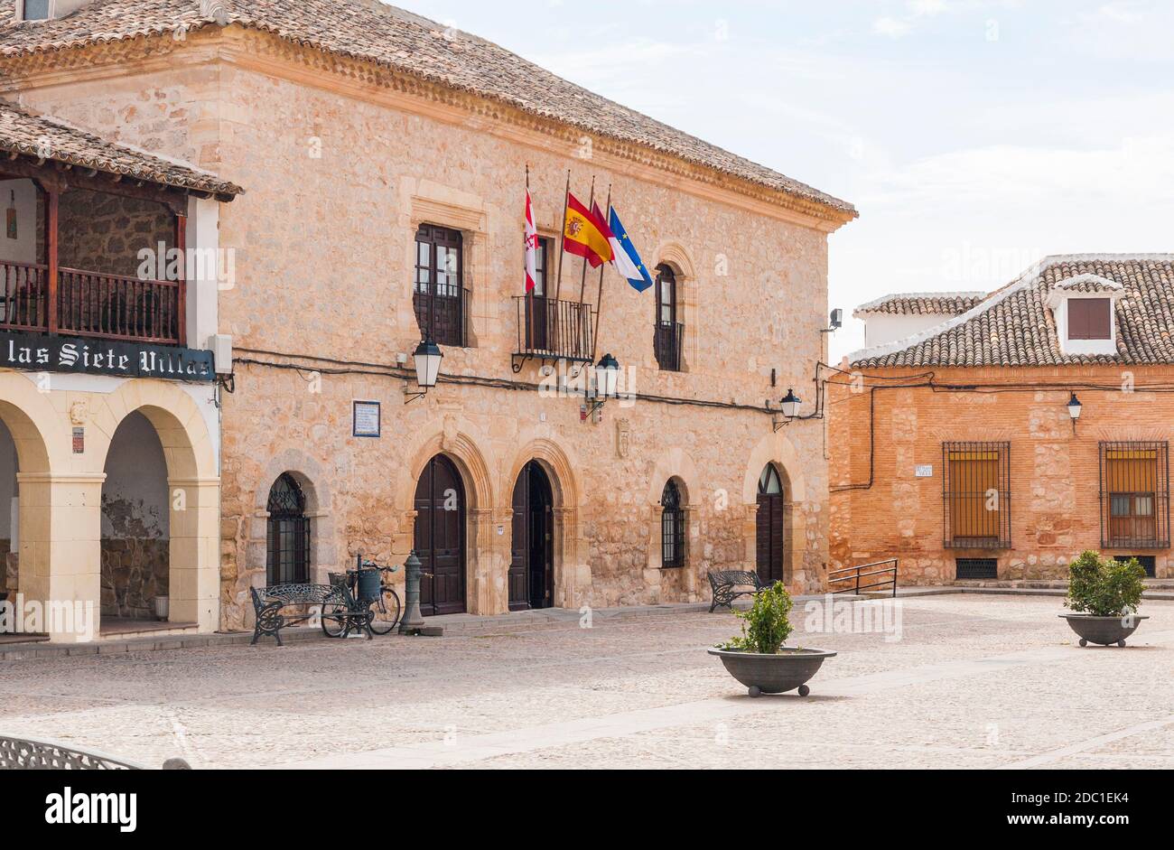 Ayuntamiento de Villamayor de Santiago. Provincia de Cuenca. Castilla la Mancha. España. Stock Photo
