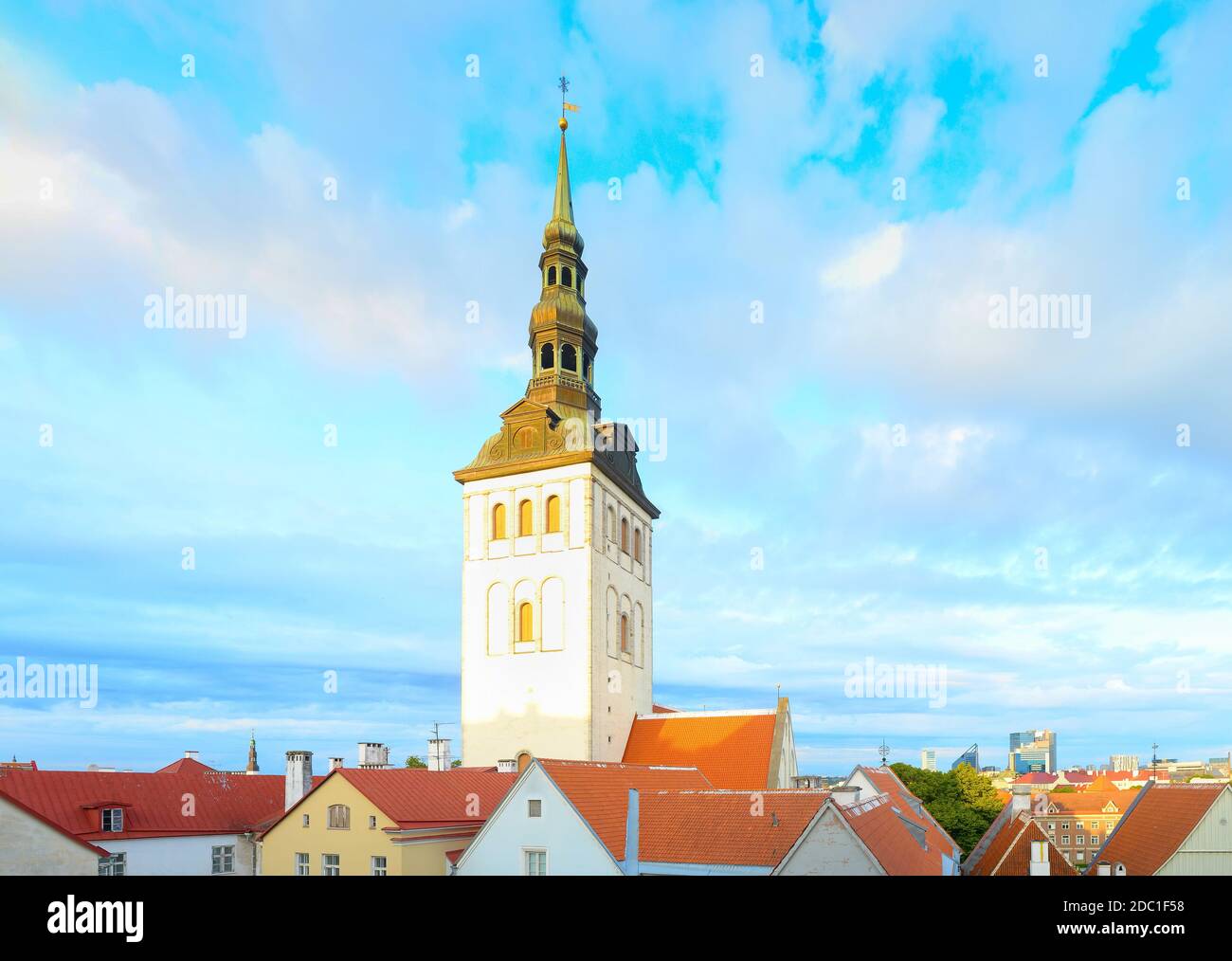 Saint Nicholas church at sunset. Tallinn, Estonia Stock Photo - Alamy