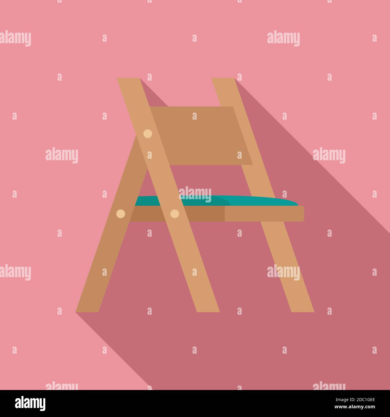 Folding chair icon, flat style Stock Vector Image & Art - Alamy