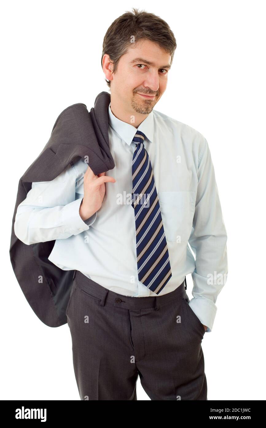 young business man portrait isolated on white Stock Photo - Alamy