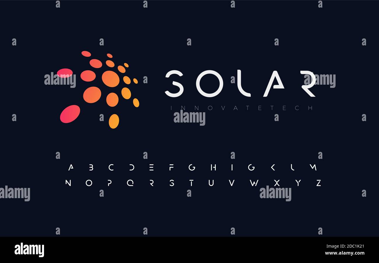 Abstract sun, flat style vector logo concept. Awesome orange isolated ...