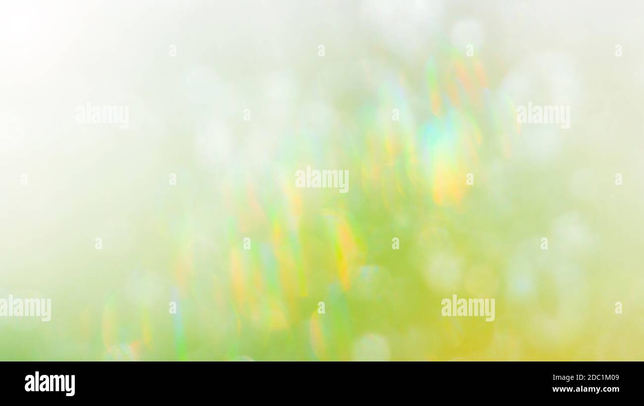 Bright green abstract background, blurred refraction effect Stock Photo