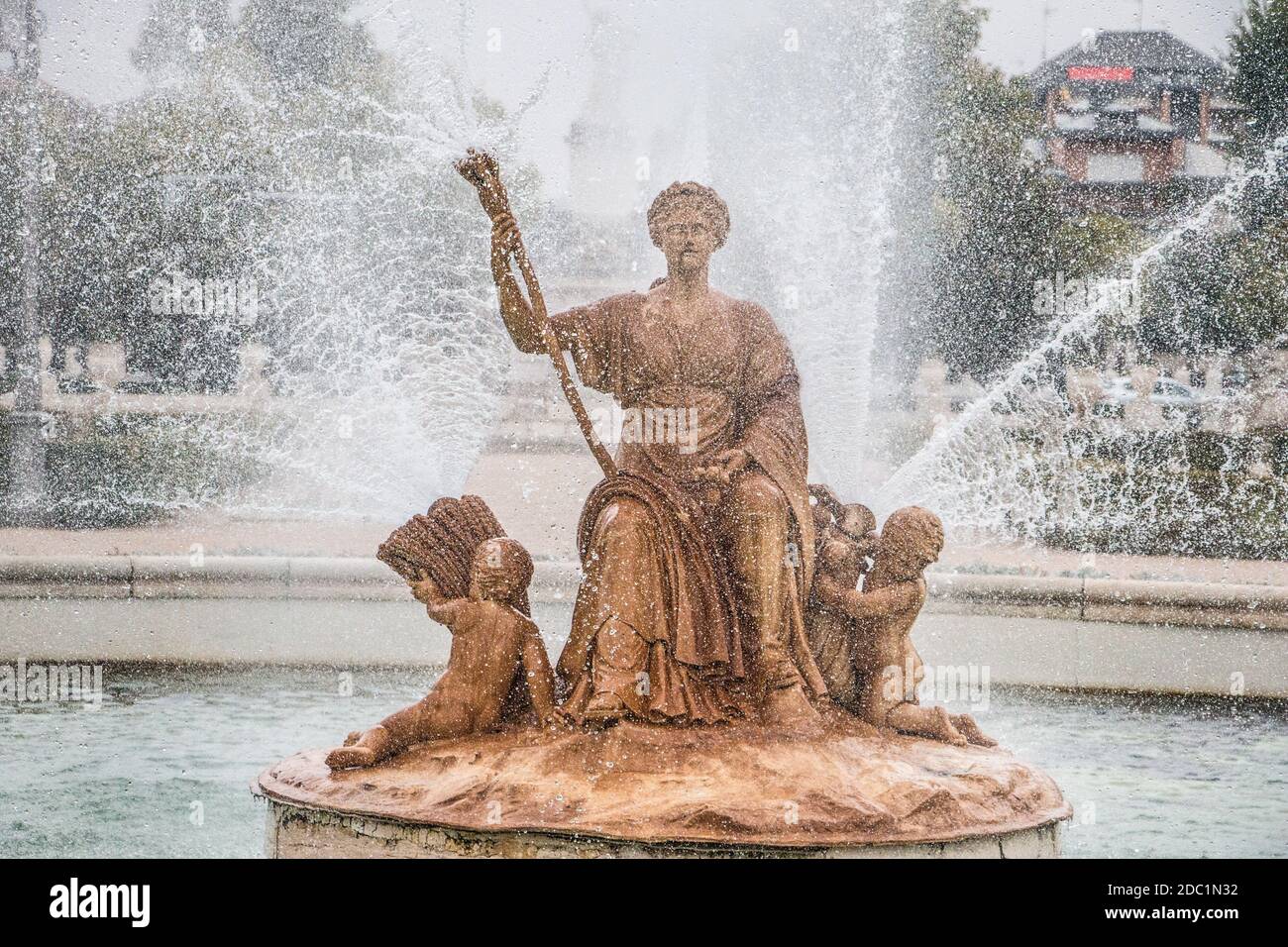 Fountain of Cerchildrenes, Garden del Parterre at the Royal Palace, Aranjuez, Spain Stock Photo