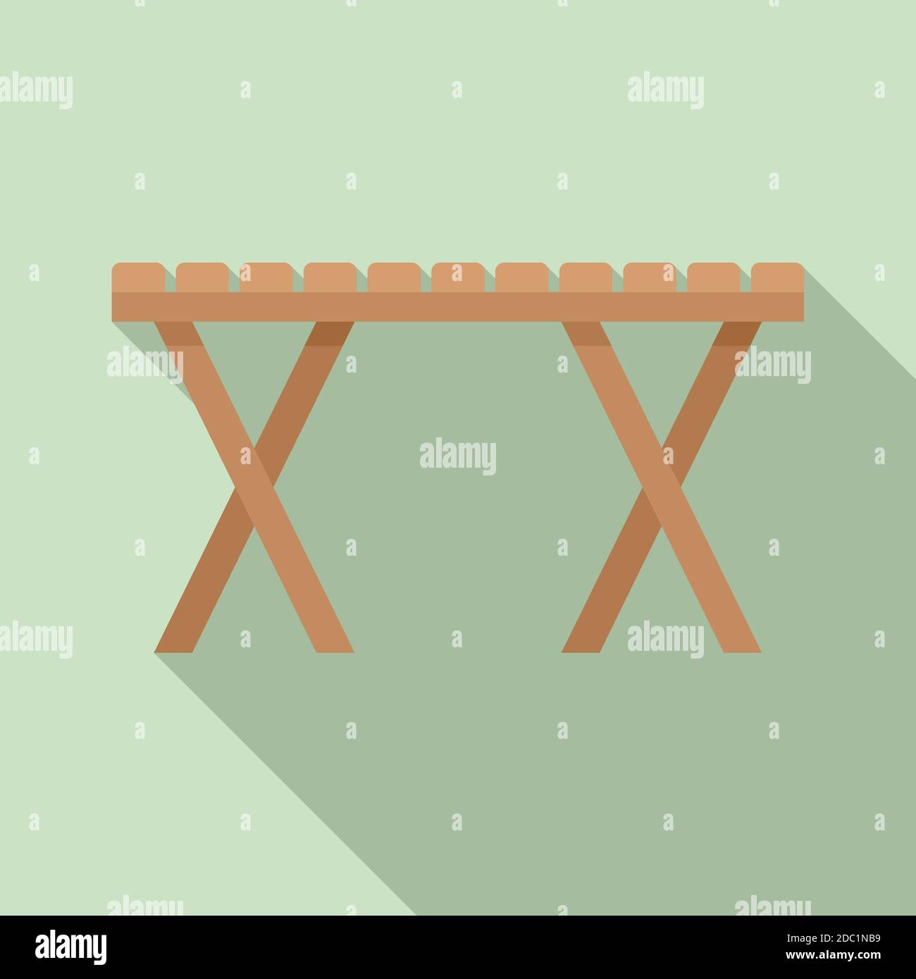 Folding picnic table icon, flat style Stock Vector Image & Art - Alamy