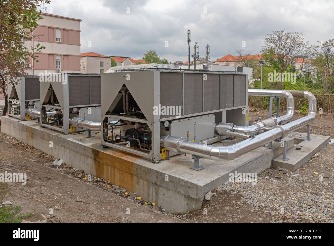 Heating Ventilation and Air Conditioning Hvac Units Stock Photo Alamy