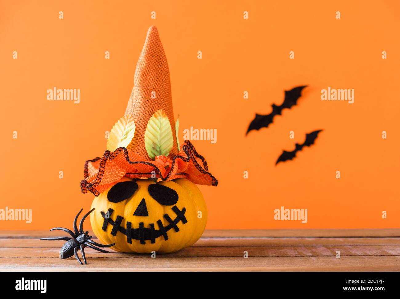 Funny Halloween day decoration party, Cute pumpkin ghost scary jack o ...