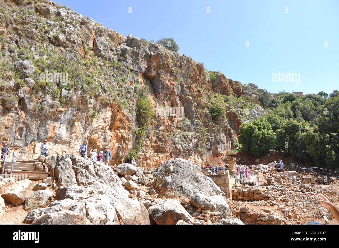 Caves in the Banias National Park Stock Photo